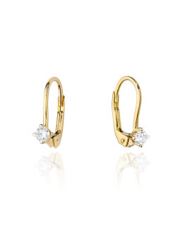 Yellow gold earrings with...