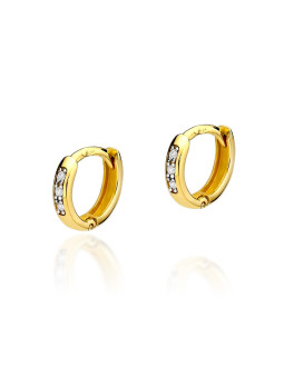 Yellow gold earrings with...