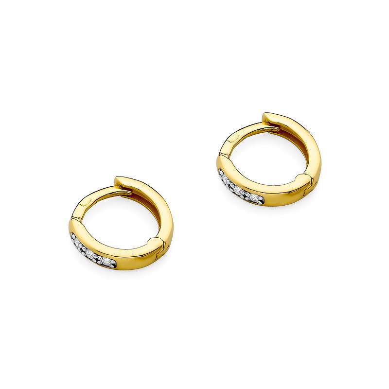 Yellow gold earrings with diamonds BGBR03-01-04