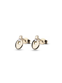 Yellow gold earrings with...