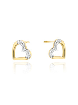 Yellow gold earrings with...