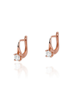 Rose gold diamond earrings...