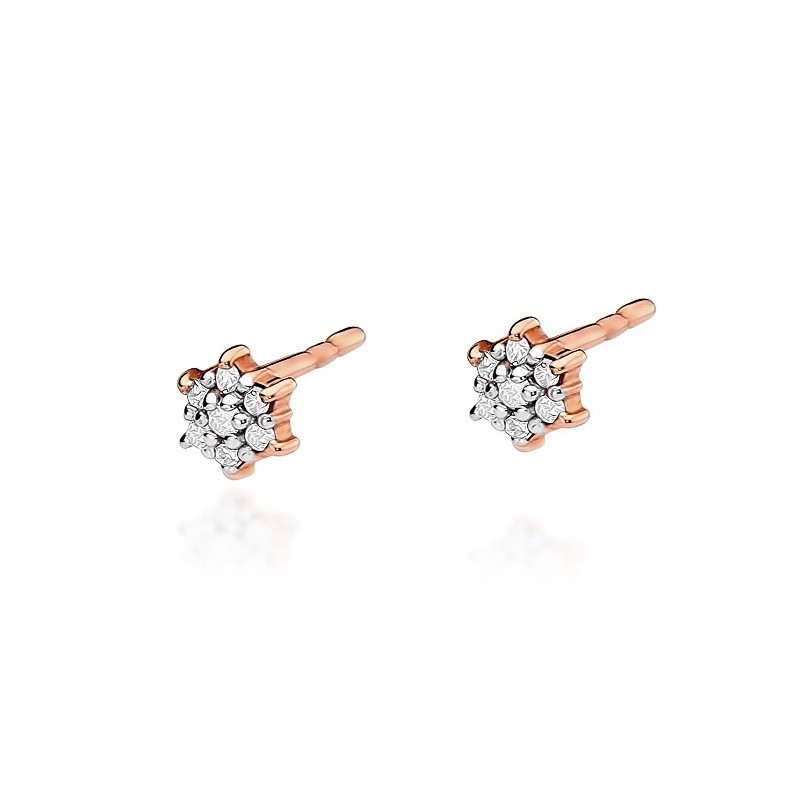 Rose gold diamond earrings BRBR01-03-15