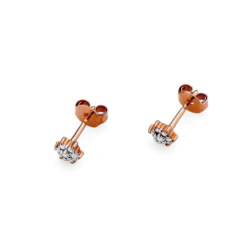 Rose gold diamond earrings BRBR01-03-15