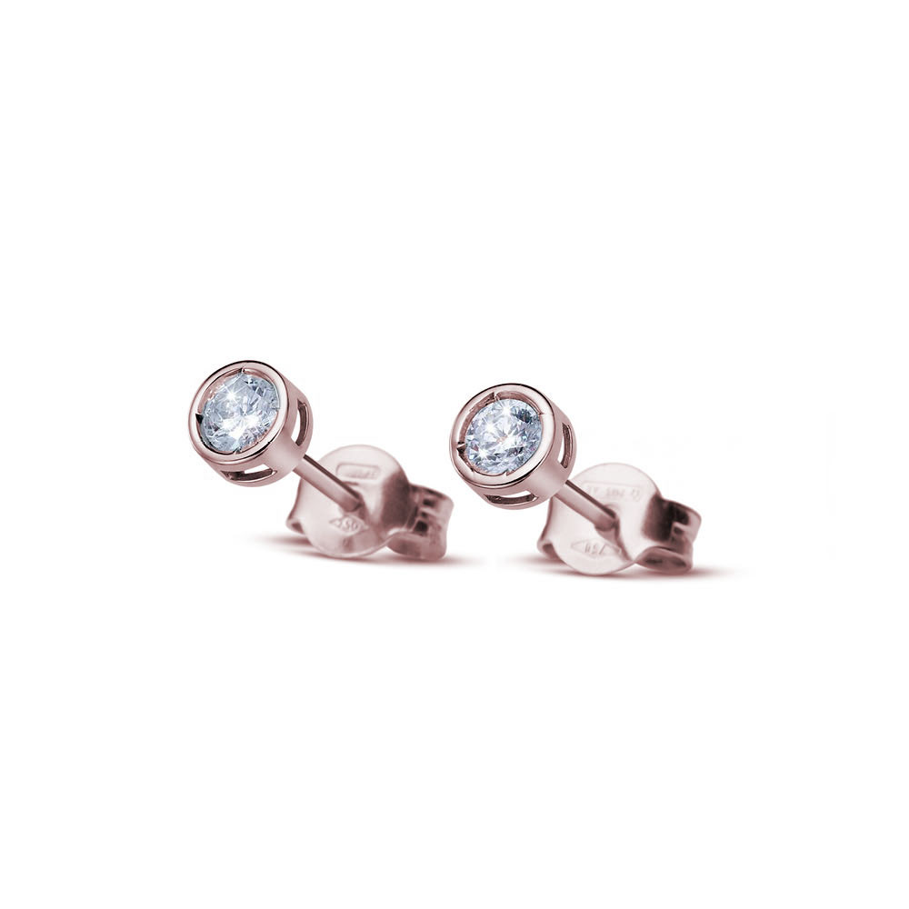 Rose gold diamond earrings BRBR01-05-12