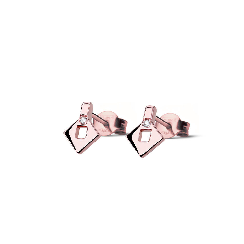 Rose gold diamond earrings BRBR01-06-04