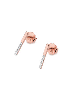 Rose gold diamond earrings...