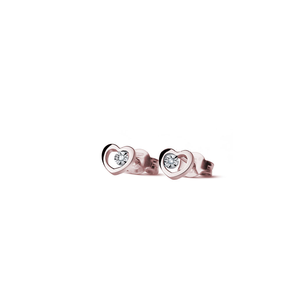 Rose gold diamond earrings BRBR01-09-08