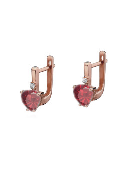 Rose gold ruby earrings...