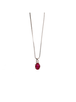 White gold diamond and ruby...