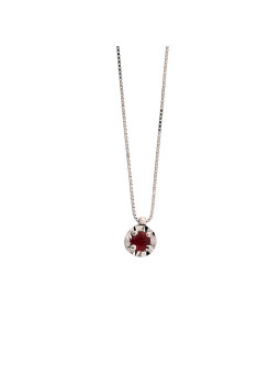 White gold  ruby pendant necklace CPBR09-R-02