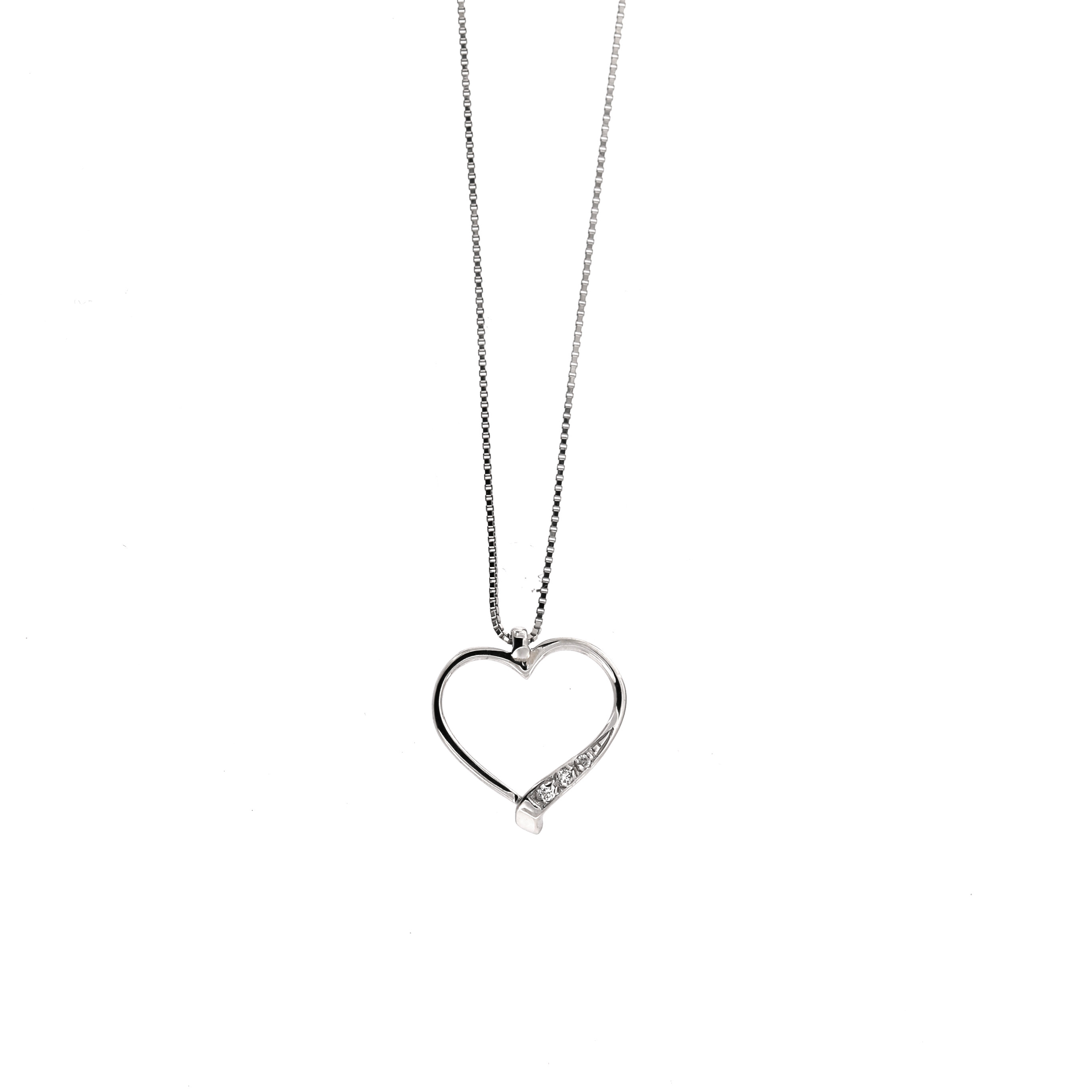 White gold diamond pendant necklace CPBR11-01