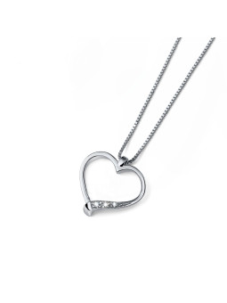 White gold diamond pendant necklace CPBR11-01