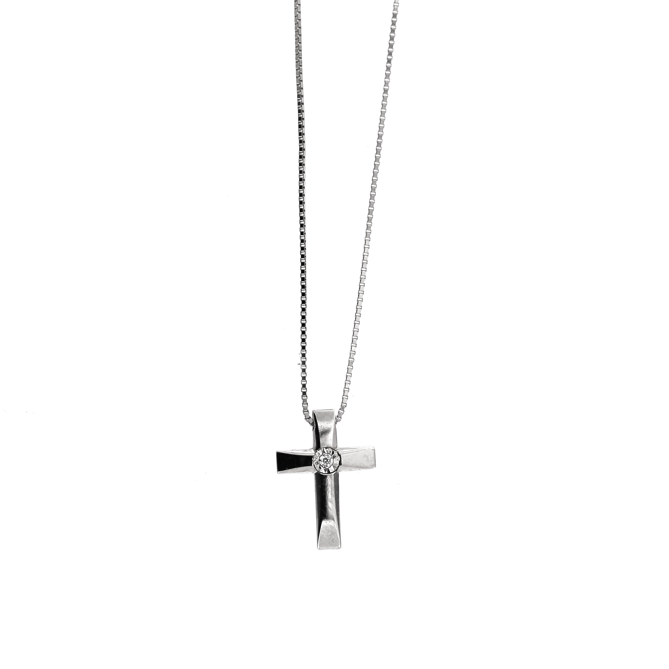 White gold diamond pendant necklace CPBR12-05