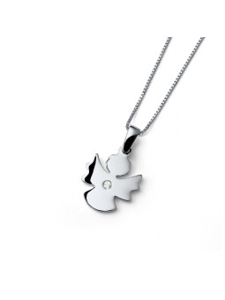 White gold diamond pendant necklace CPBR14-02