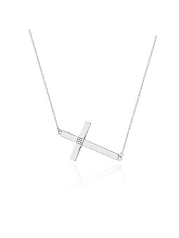 White gold diamond pendant necklace CPBR12-06