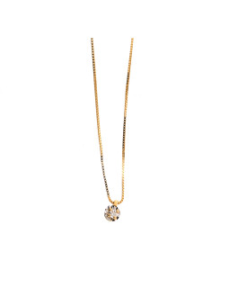 Yellow gold diamond pendant necklace CPGR06-01