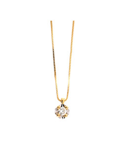 Yellow gold diamond pendant necklace CPGR06-02