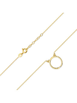 Yellow gold diamond pendant necklace CPGR05-05
