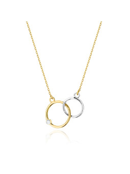 Yellow gold diamond pendant necklace CPGR05-08