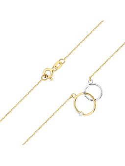 Yellow gold diamond pendant necklace CPGR05-08