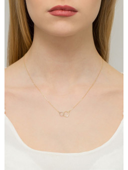 Yellow gold diamond pendant necklace CPGR05-08