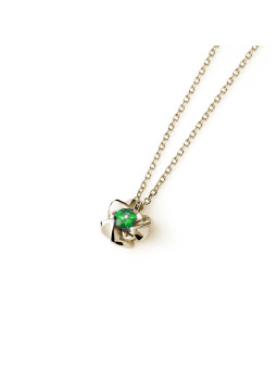 Yellow gold emerald pendant...