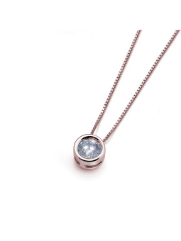 Rose gold diamond pendant necklace CPRR03-07