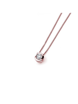 Rose gold diamond pendant necklace CPRR03-08