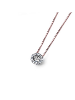 Rose gold diamond pendant...