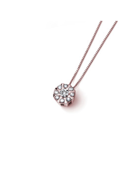 Rose gold diamond pendant...