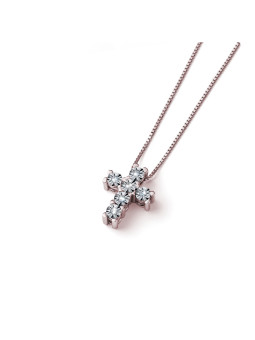 Rose gold diamond pendant necklace CPRR07-09