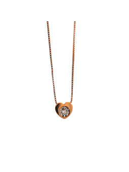 Rose gold diamond pendant...