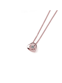 Rose gold diamond pendant...