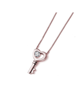 Rose gold diamond pendant necklace CPRR09-15