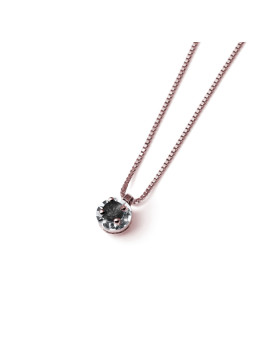 Rose gold diamond pendant necklace CPRR11-J-01
