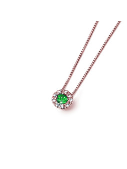 Rose gold emerald pendant...