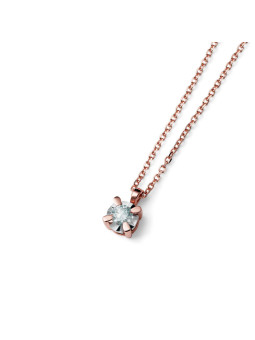 Rose gold diamond pendant...