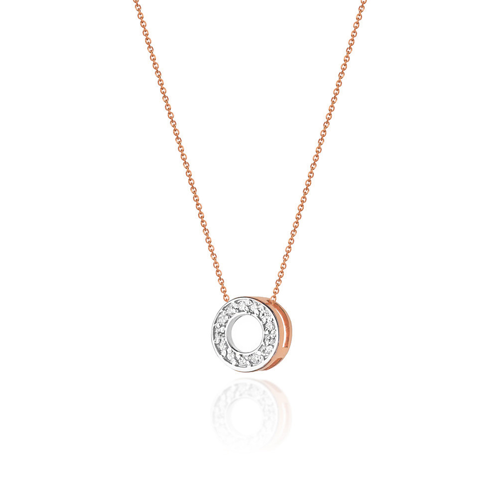 Rose gold diamond pendant necklace CPRR05-11