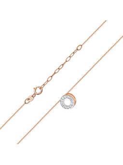 Rose gold diamond pendant necklace CPRR05-11