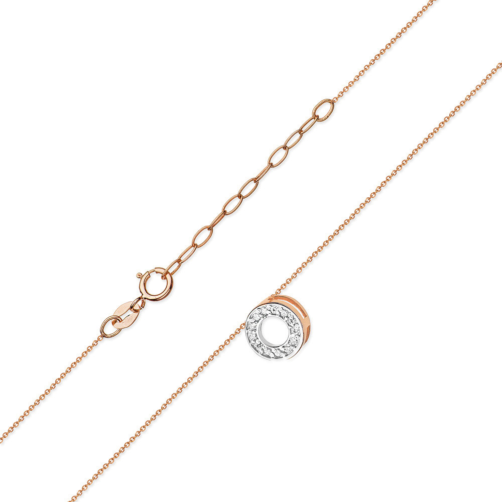 Rose gold diamond pendant necklace CPRR05-11
