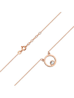 Rose gold diamond pendant necklace CPRR05-12