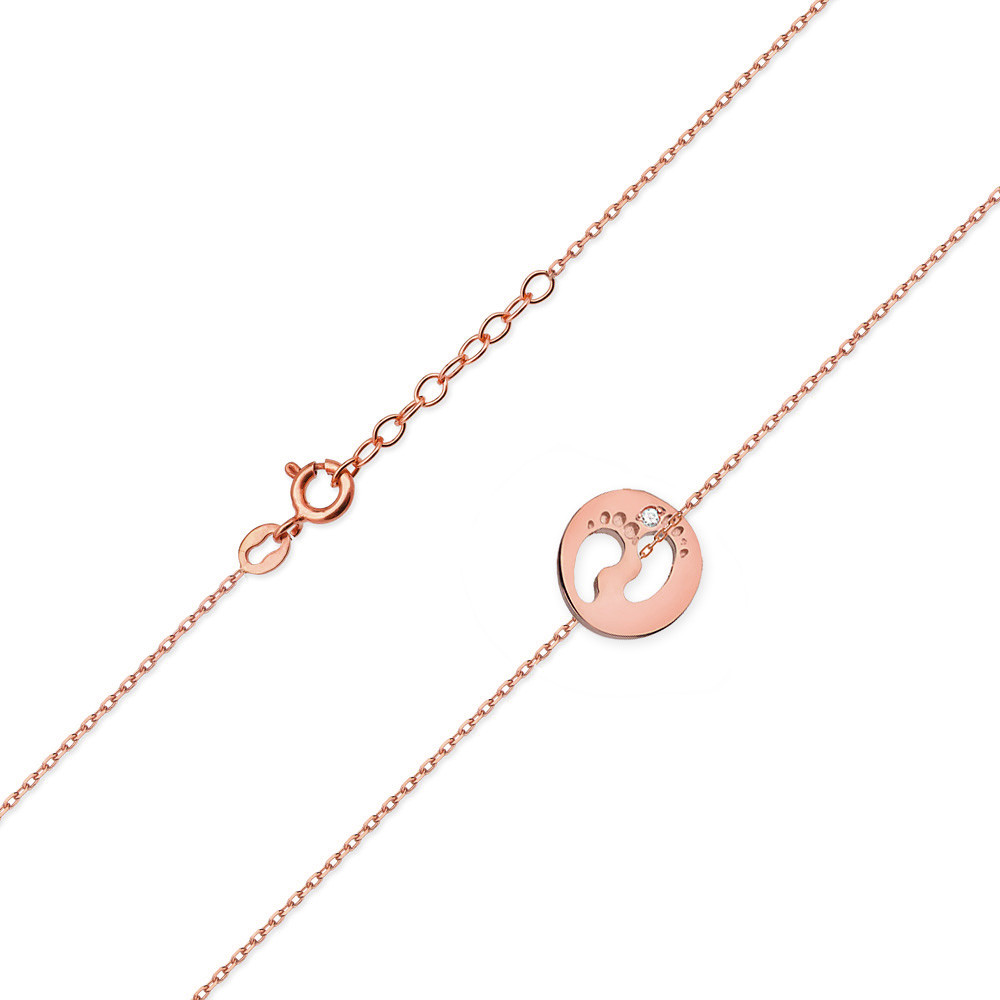 Rose gold diamond pendant necklace CPRR08-03
