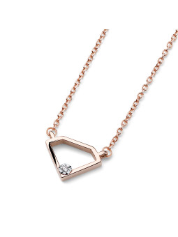 Rose gold diamond pendant necklace  CPRR18-01