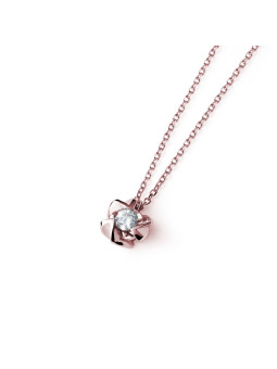 Rose gold diamond pendant...