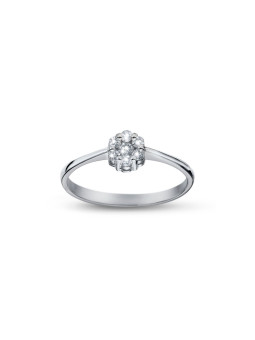 White gold engagement ring with diamonds DBBR07-09