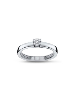 White gold engagement ring with diamonds DBBR07-10