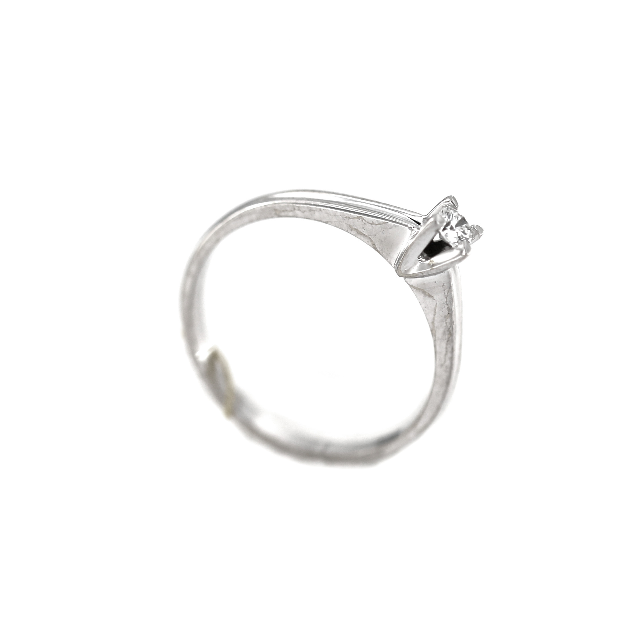 White gold engagement ring with diamond DBBR01-13 15.5MM
