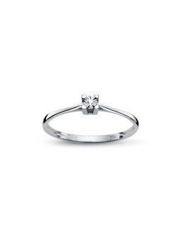 White gold engagement ring with diamond DBBR01-35