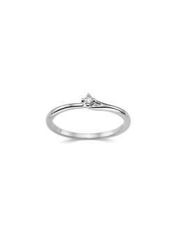 White gold engagement ring with diamond DBBR01-37